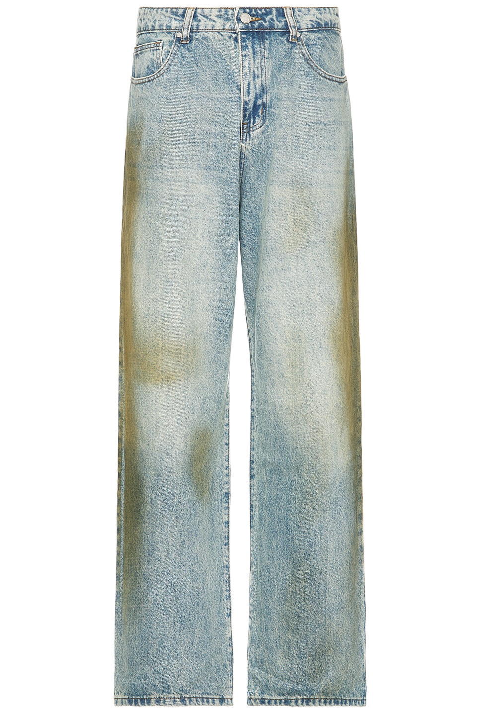 Lax Baggy Mud Wash Jeans in Blue