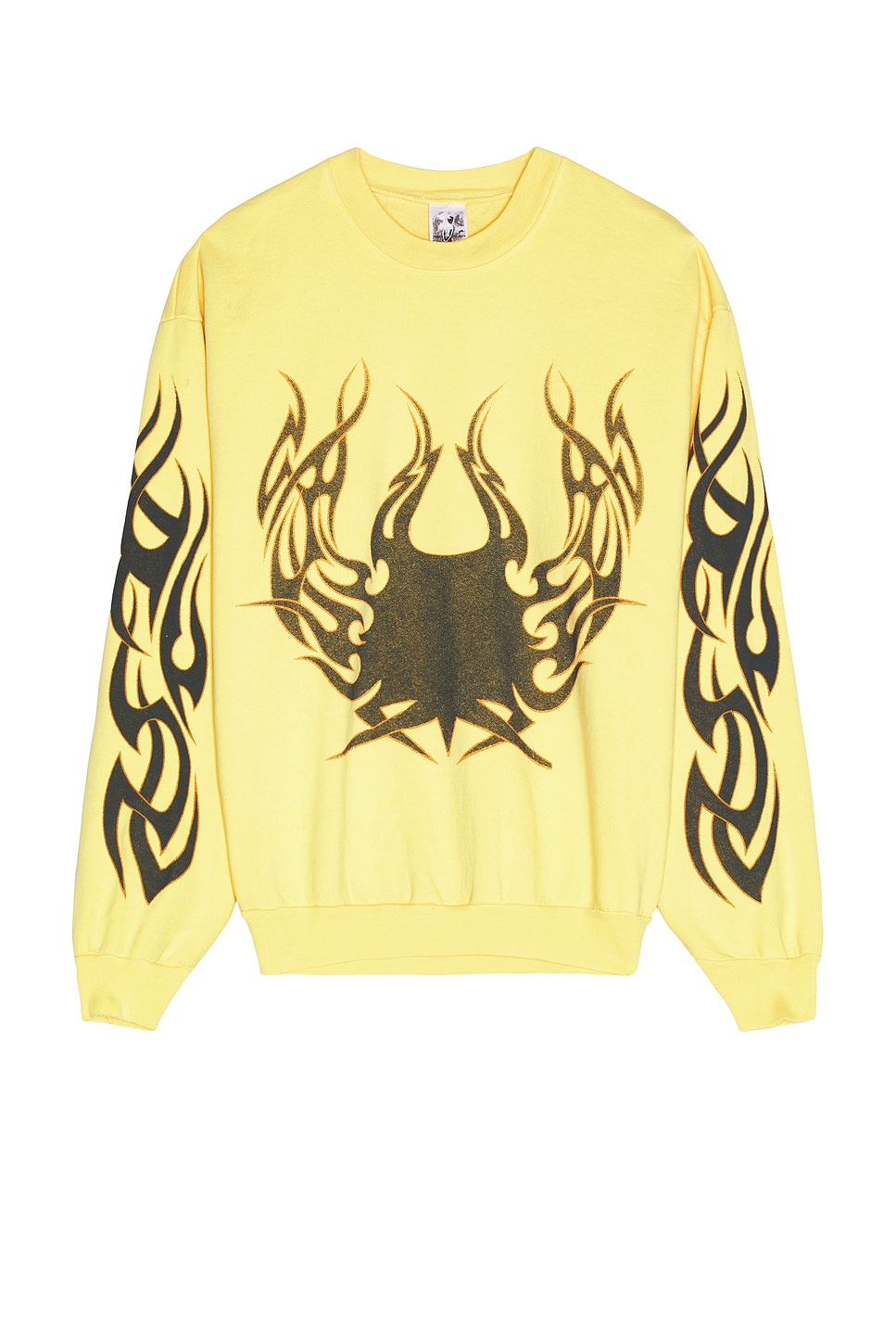 Scarab Crew Neck Sweatshirt in Yellow