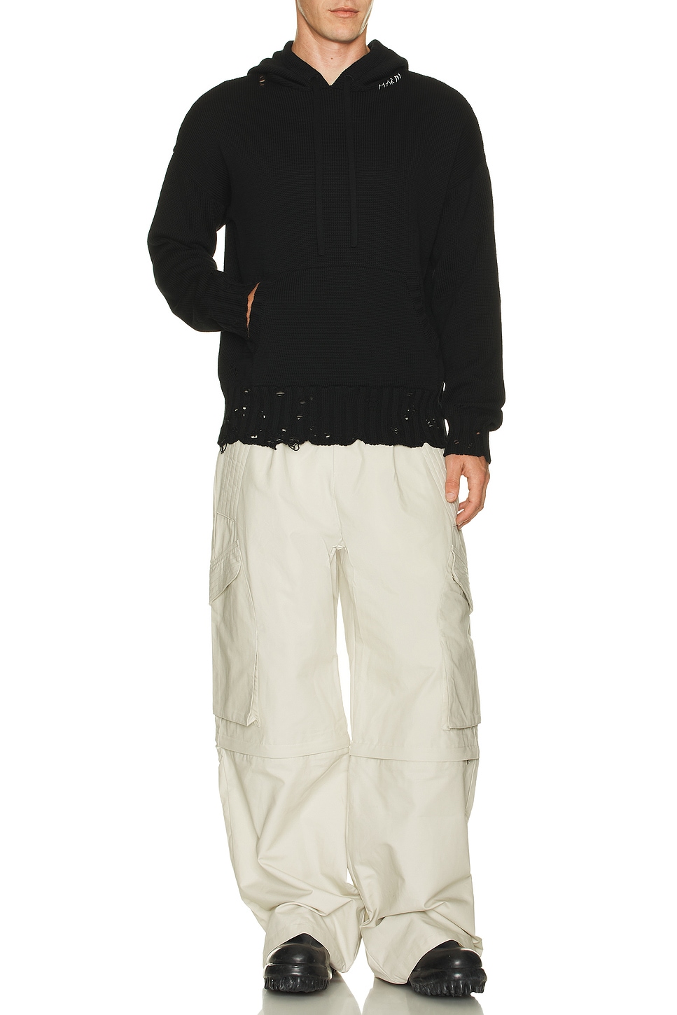 Image 1 of Basketcase Dolly Zip Off Cargo Pants in Bone