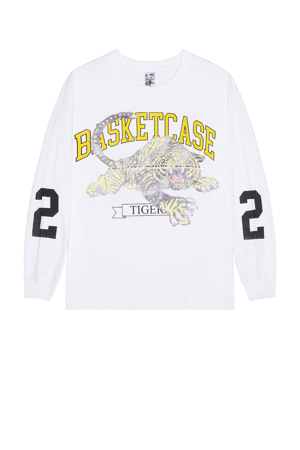 Shop Basketcase Tiger Football Long Sleeve Tee In White