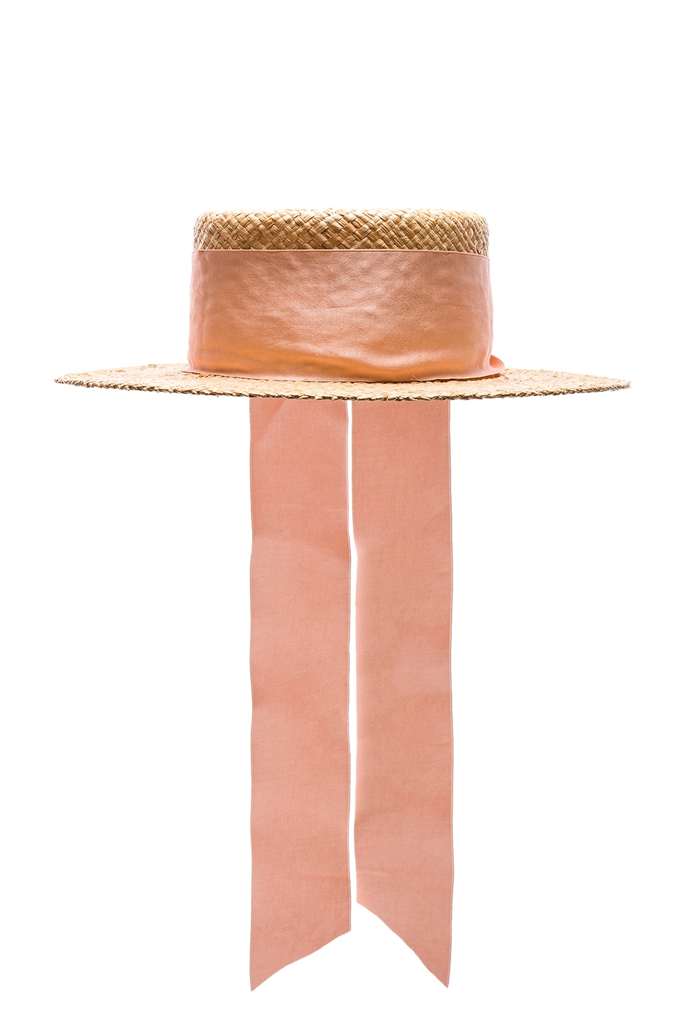 Image 1 of Brother Vellies Boater Hat in Blush