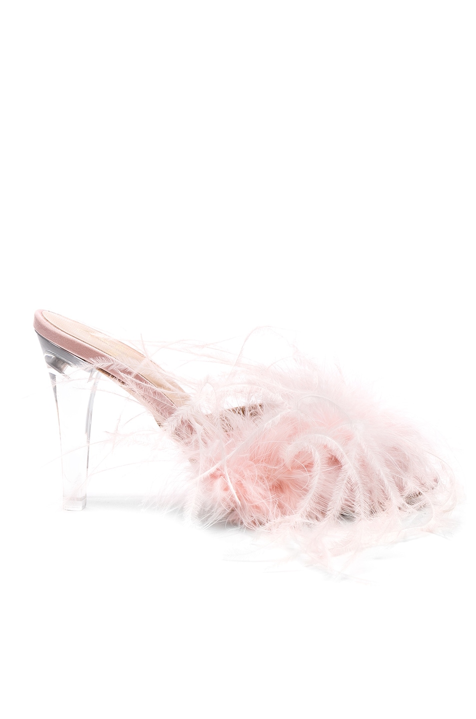 Image 1 of Brother Vellies Feather Palms Pumps in Blush Satin