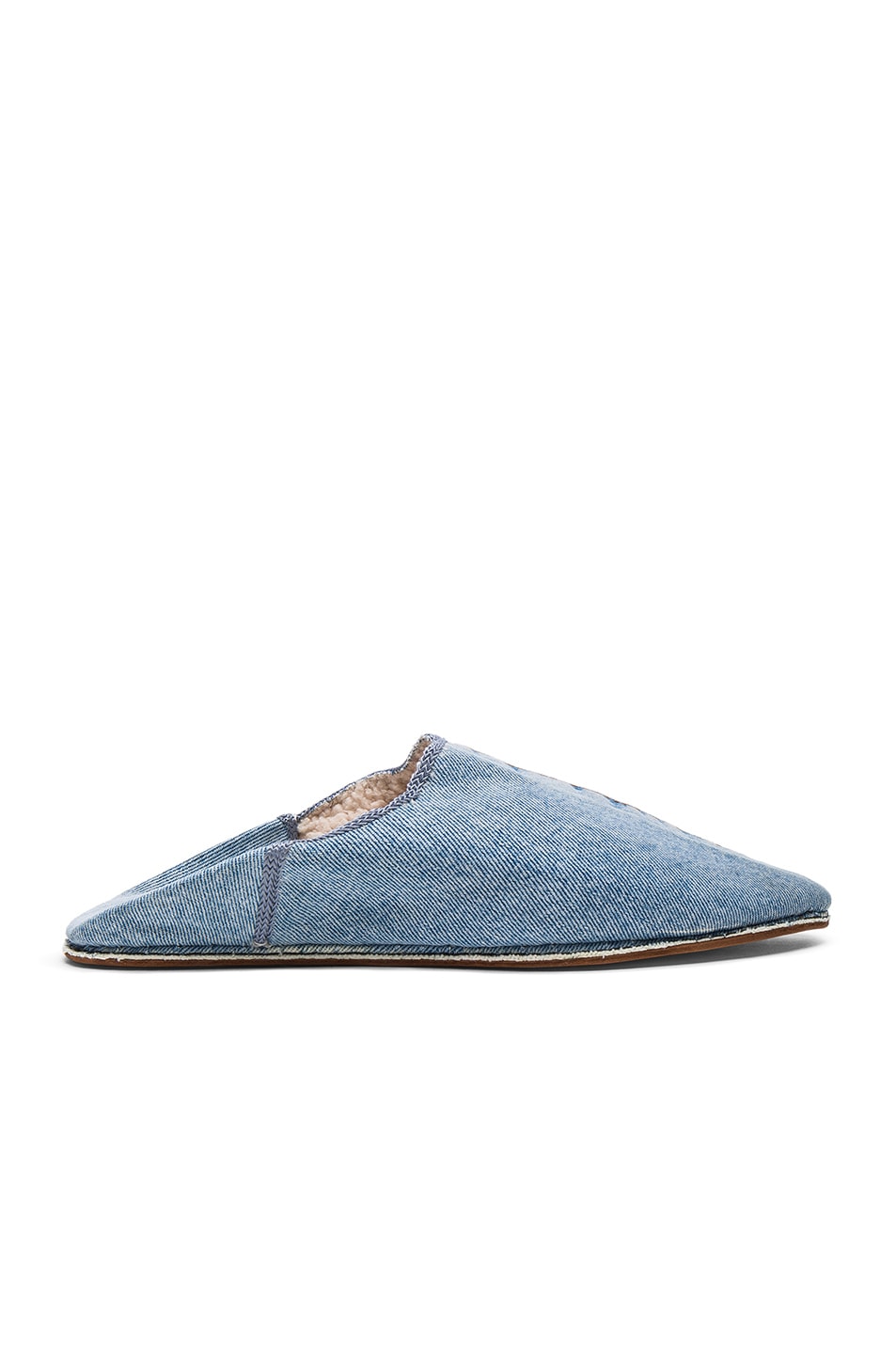 Image 1 of Brother Vellies Sherpa Babouche Slides in Denim