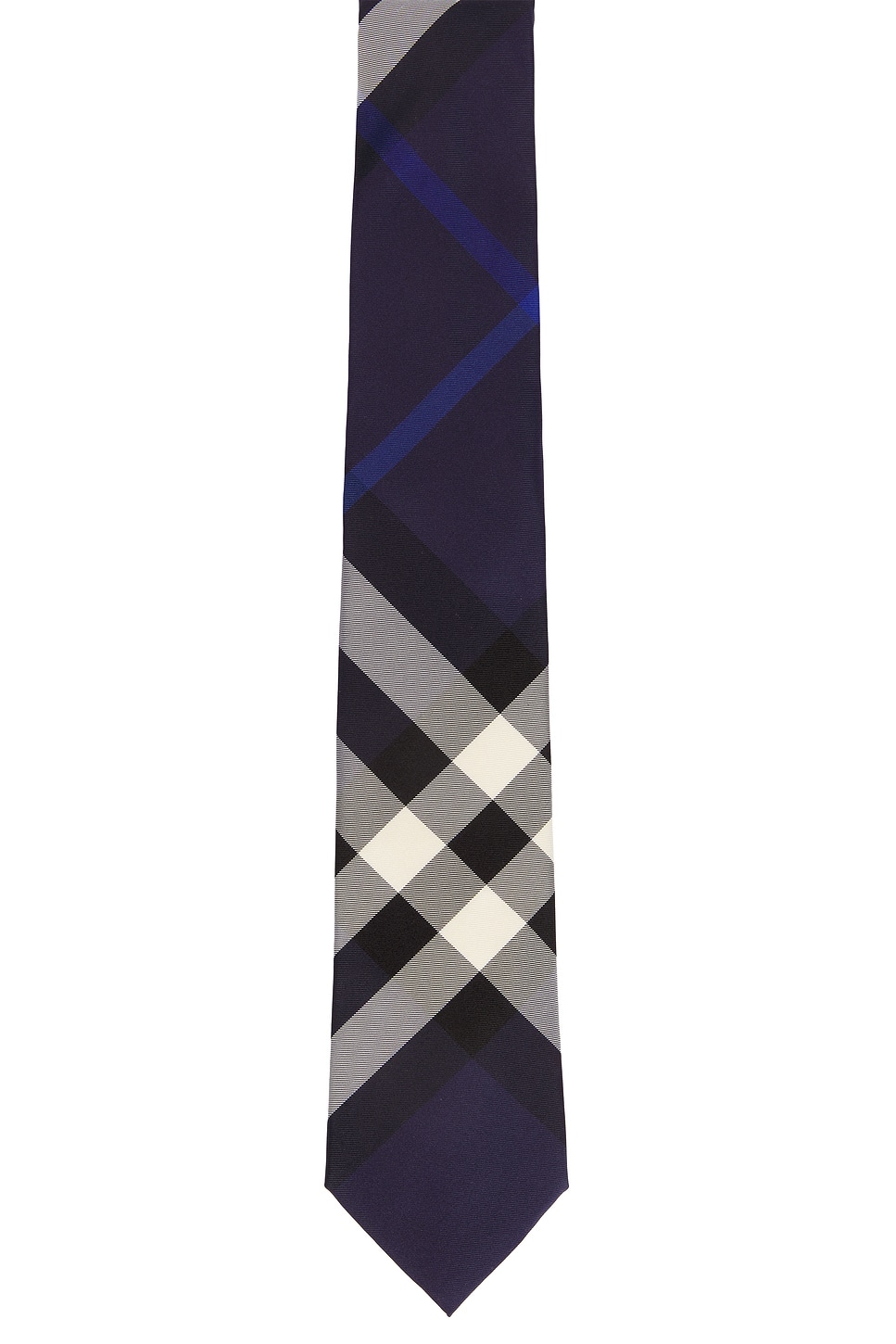 Exploded Check Tie in Blue