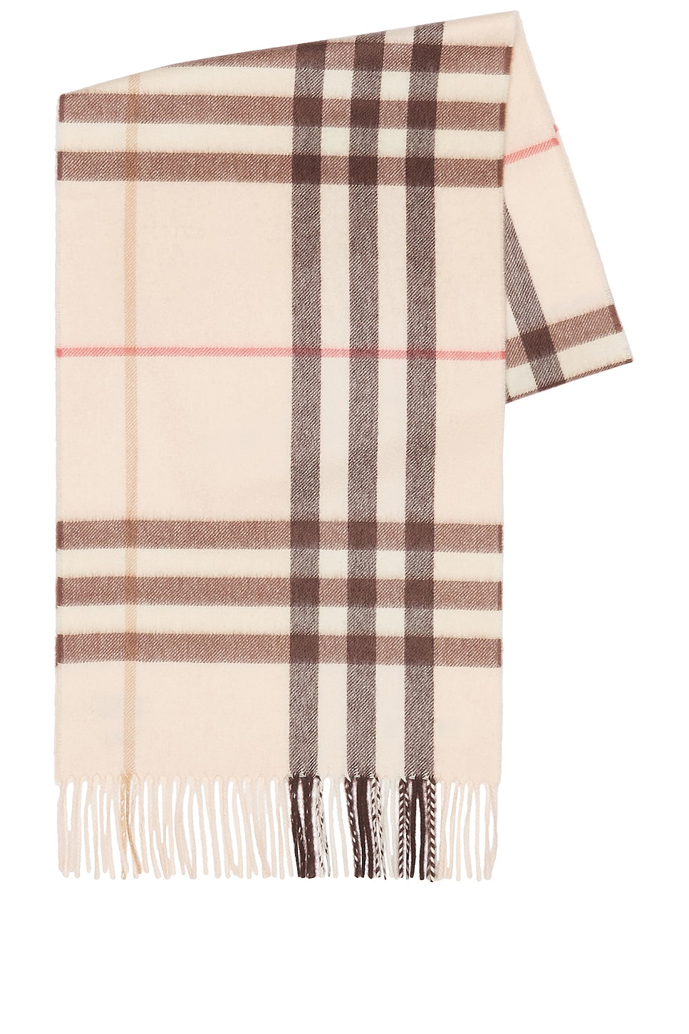 Giant Check Cashmere Scarf in Brown