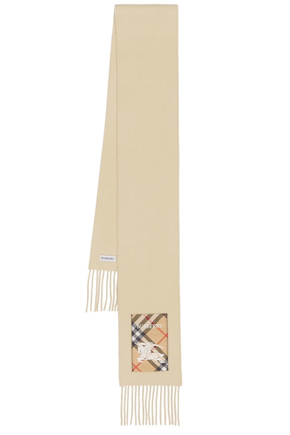 Solid Label Scarf in Beige