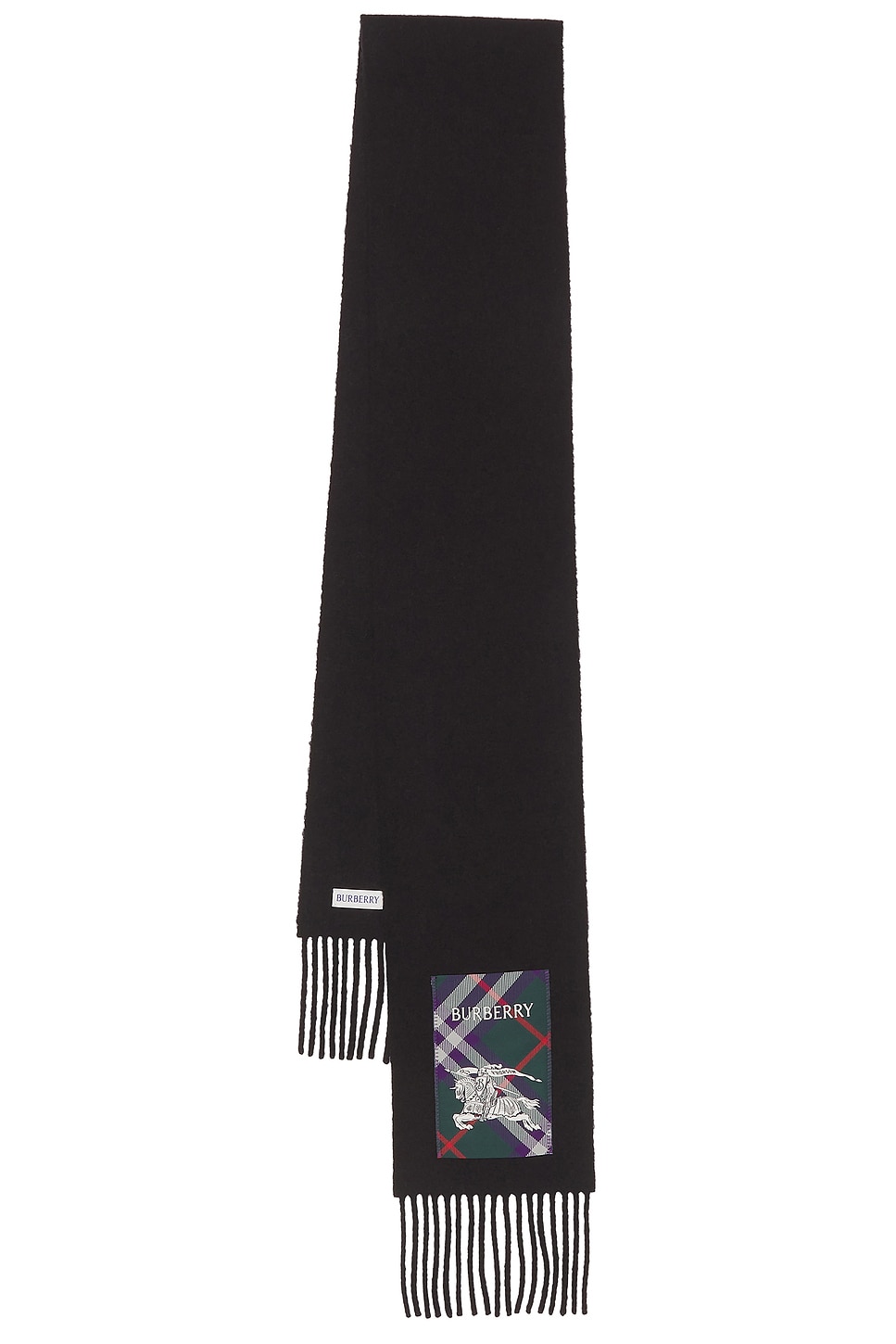 Solid Label Scarf in Black