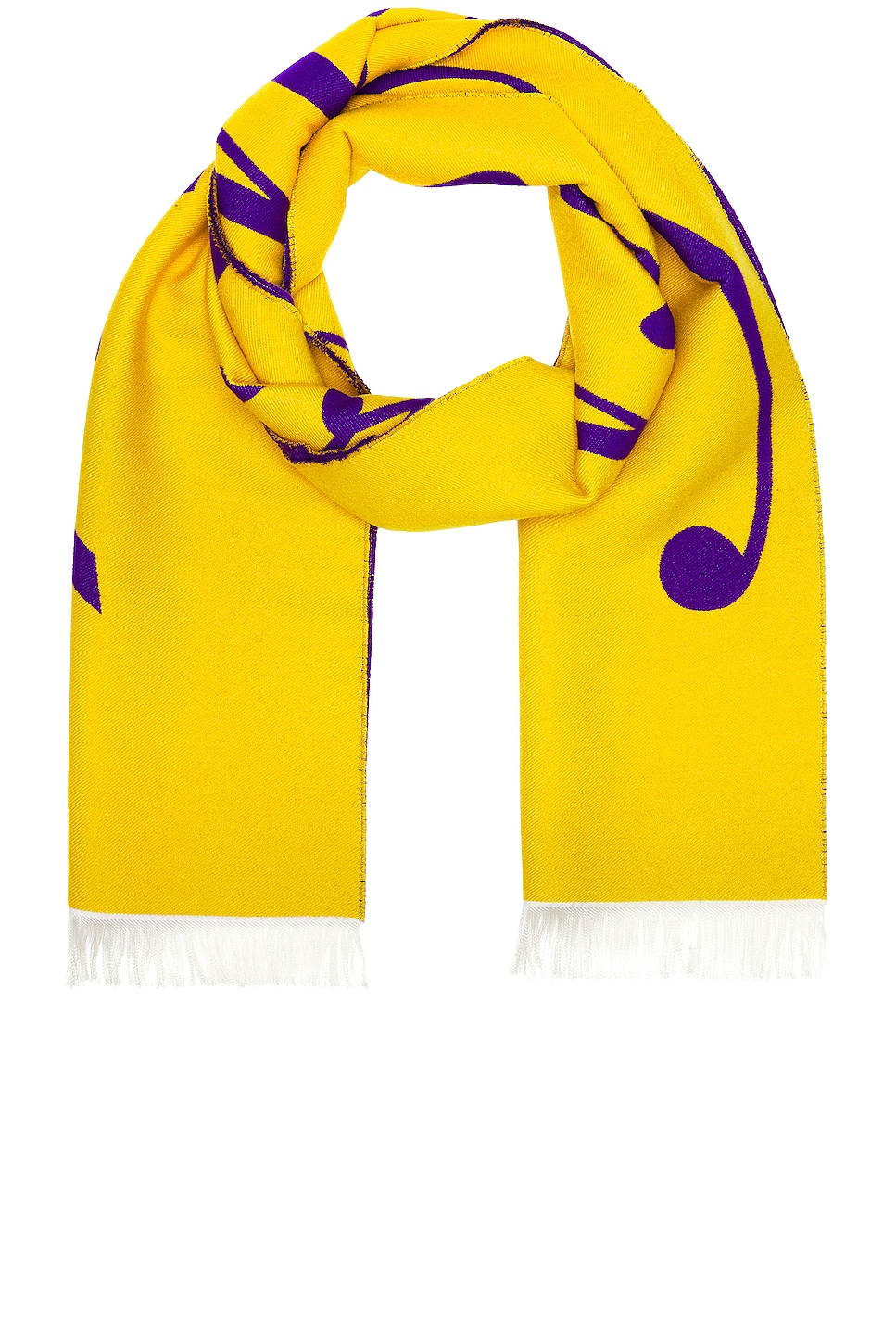 Football Scarf in Yellow