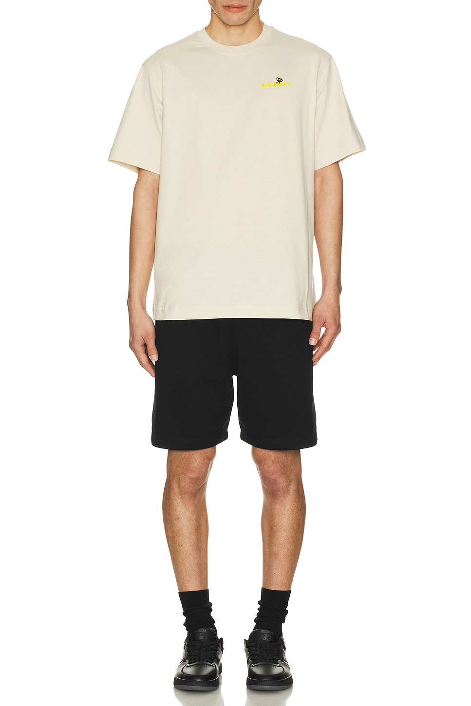 Image 1 of Burberry Shorts With Check Label in Black