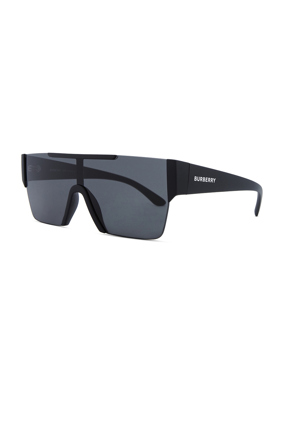 Shop Burberry Rectangle Sunglasses In Matte Black