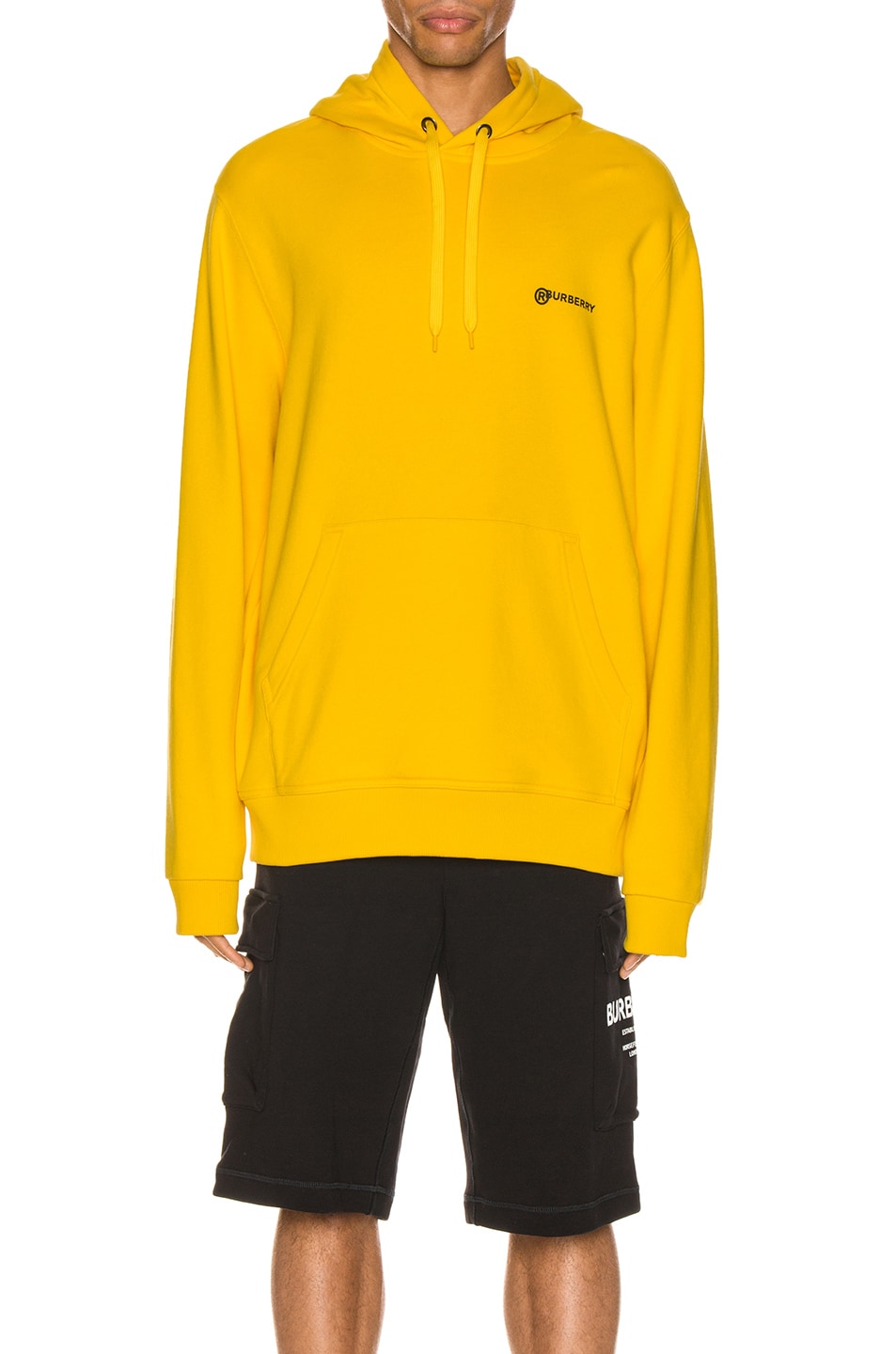 Image 1 of Burberry Robson Hoodie in Canary Yellow