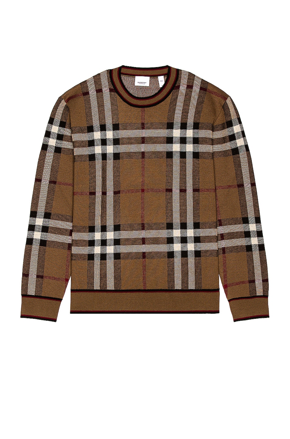 Image 1 of Burberry Naylor Sweater in Birch Brown