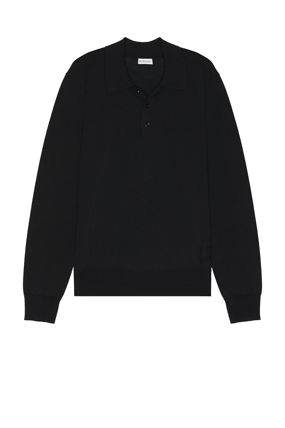 Image 1 of Burberry Uniform Longsleeve Polo in Black