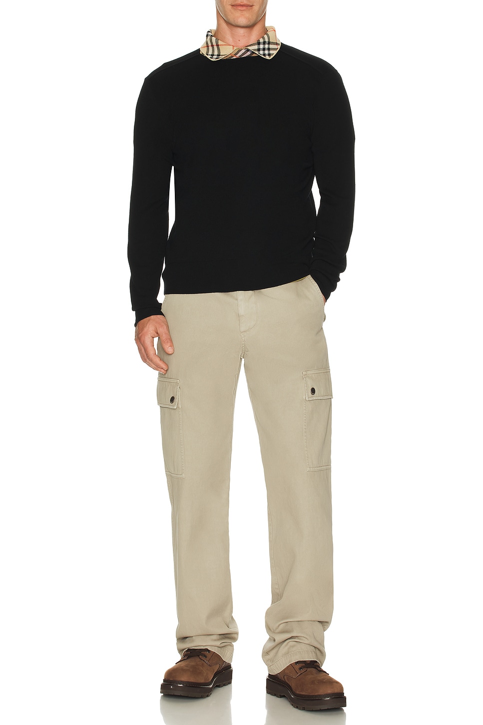 Image 1 of Burberry Core Merino Crewneck in Black
