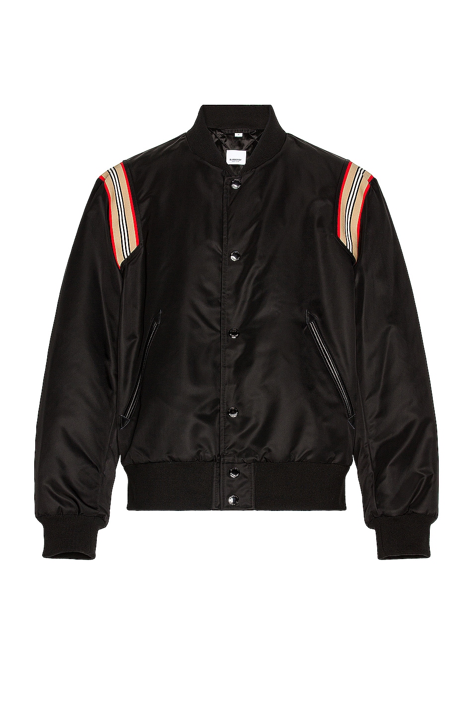 Image 1 of Burberry Harwell Bomber Jacket in Black