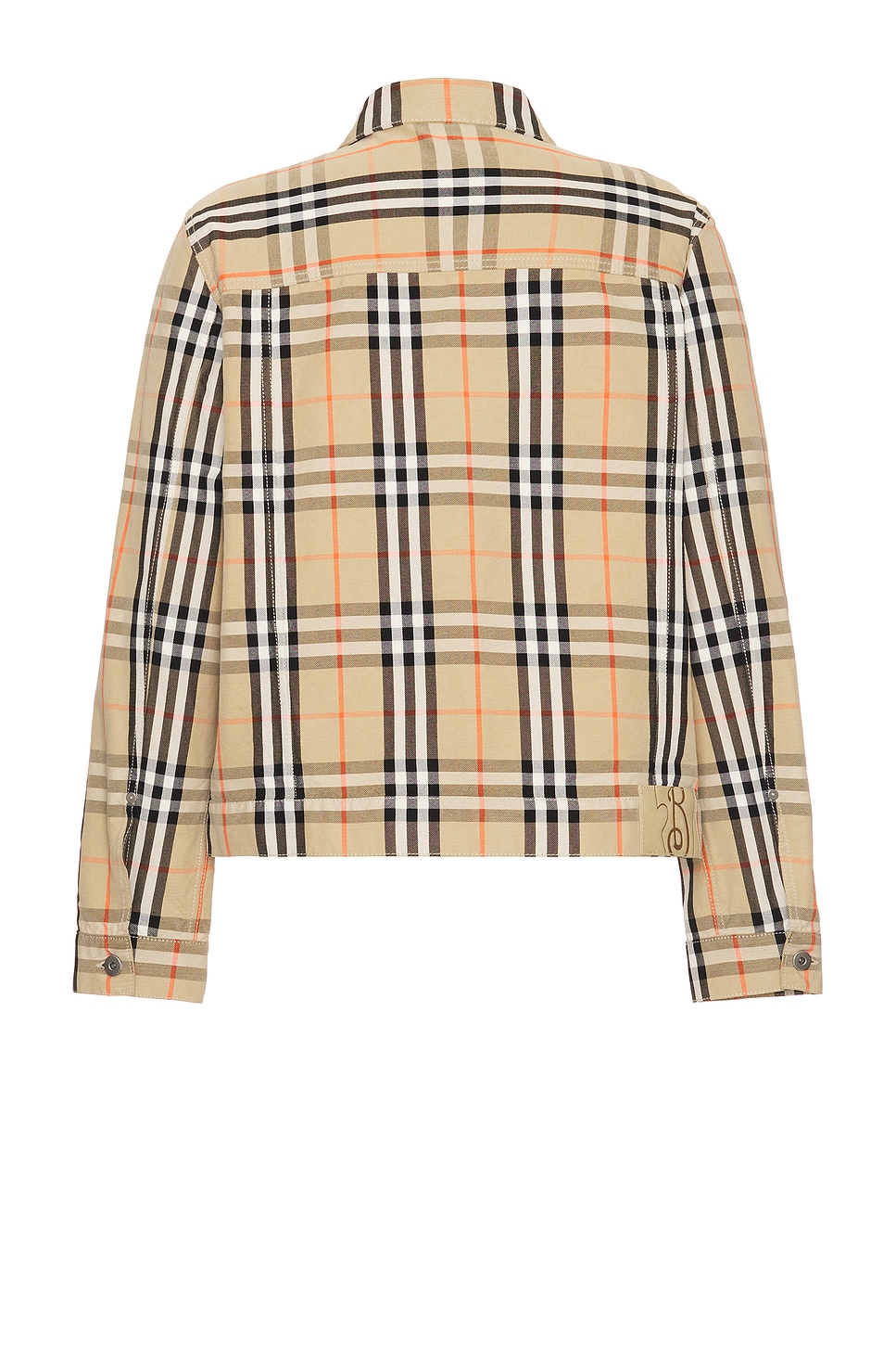 Shop Burberry Icon Check Jacket In Sand Check