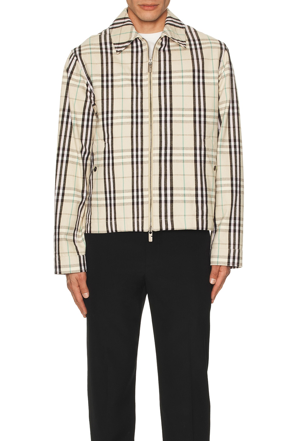 Flannel Zip Through Harrington - Thumbnail 4
