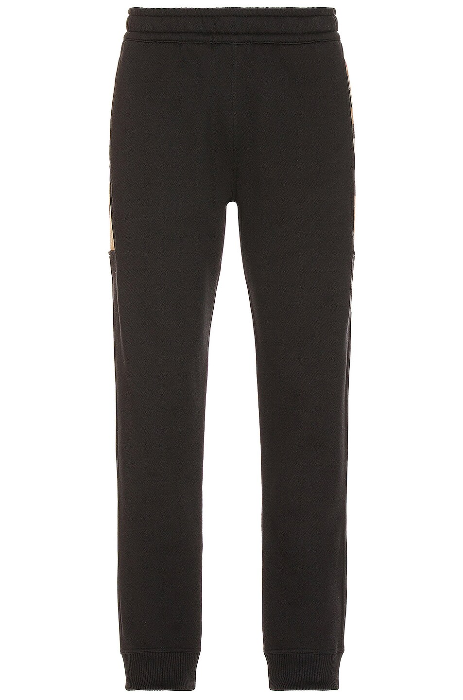 Image 1 of Burberry Side Check Panel Joggers in Black