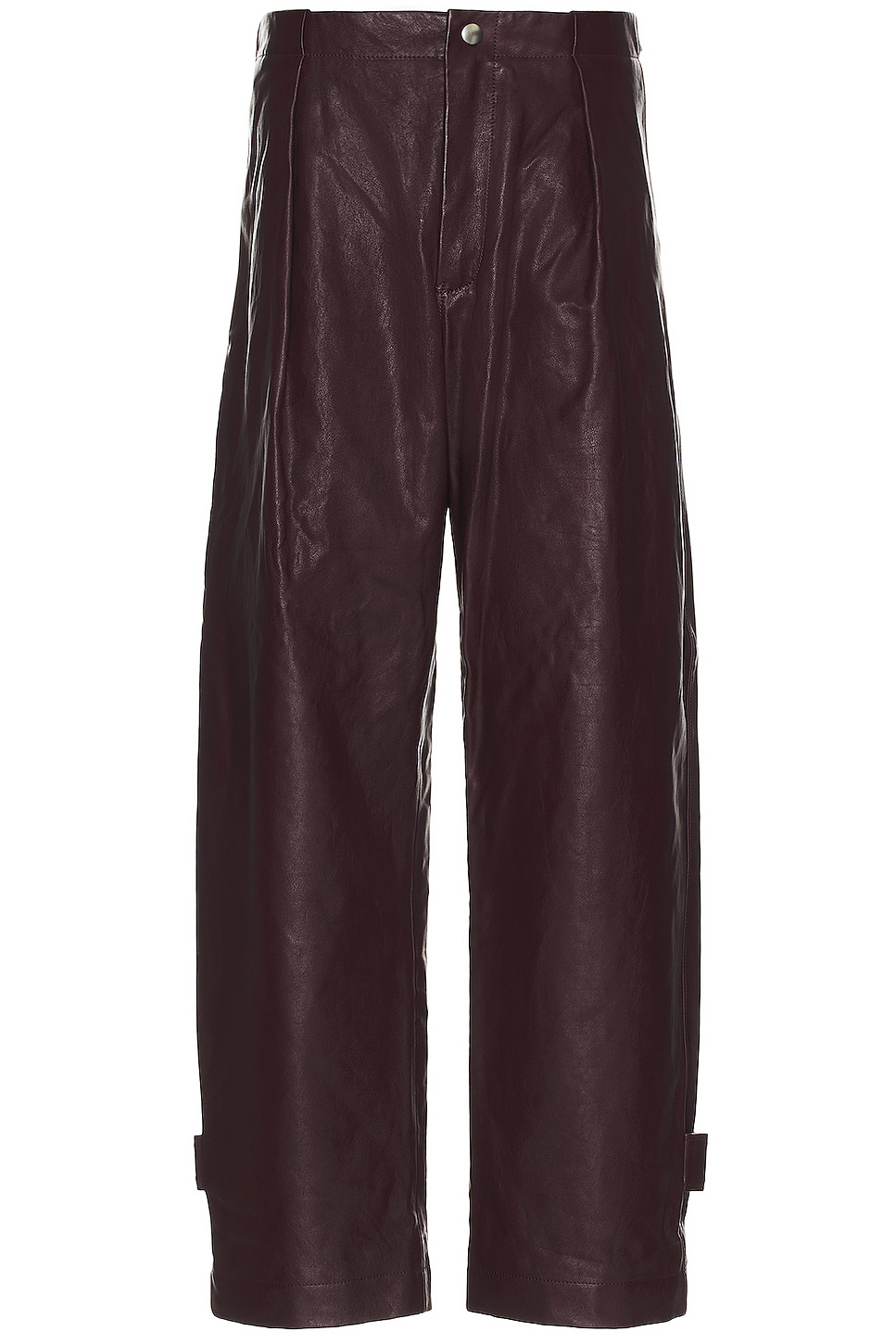 Image 1 of Burberry Leather Trouser in Plum