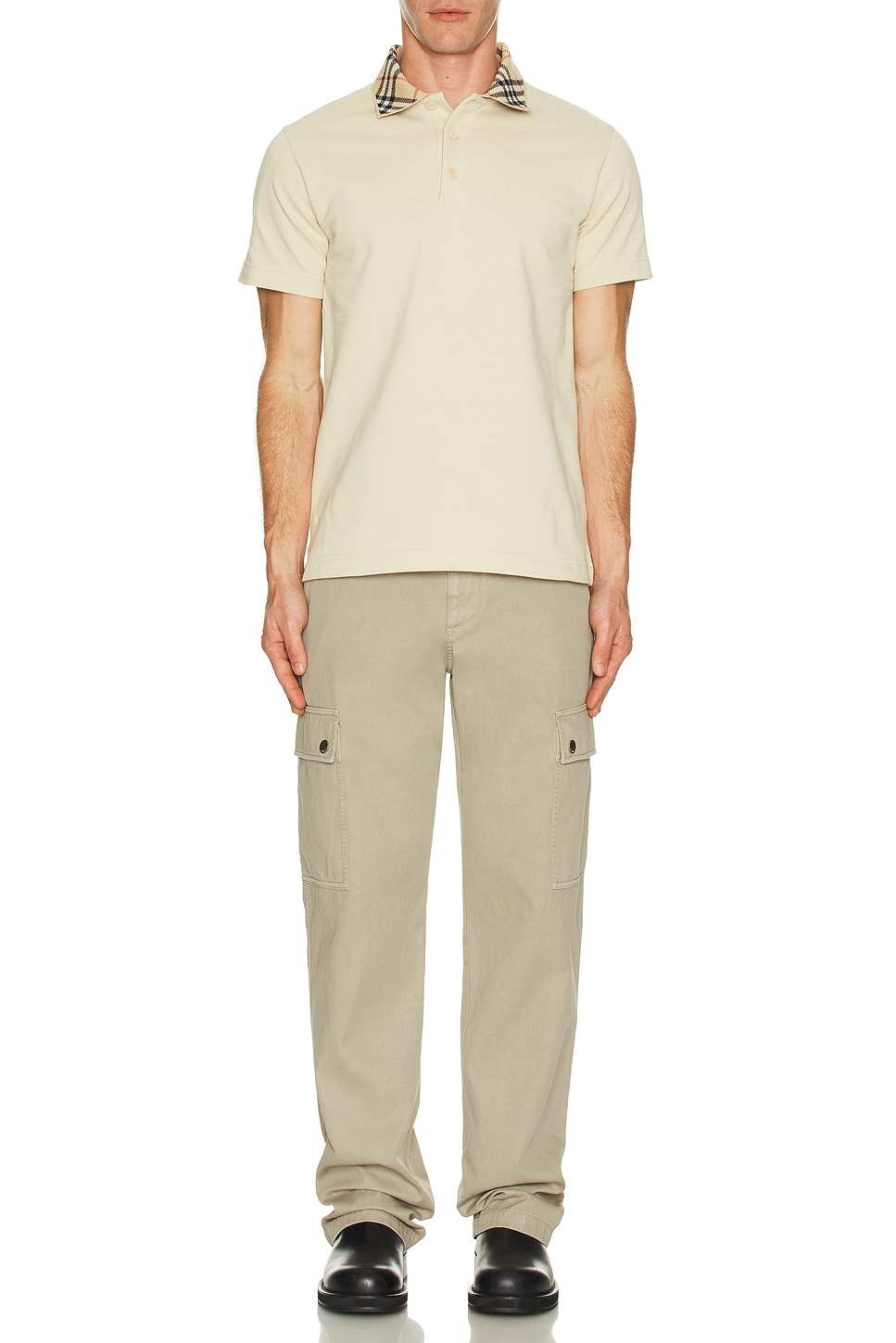 Image 1 of Burberry Garment Dyed Zip Back Cargo Pants in Heron