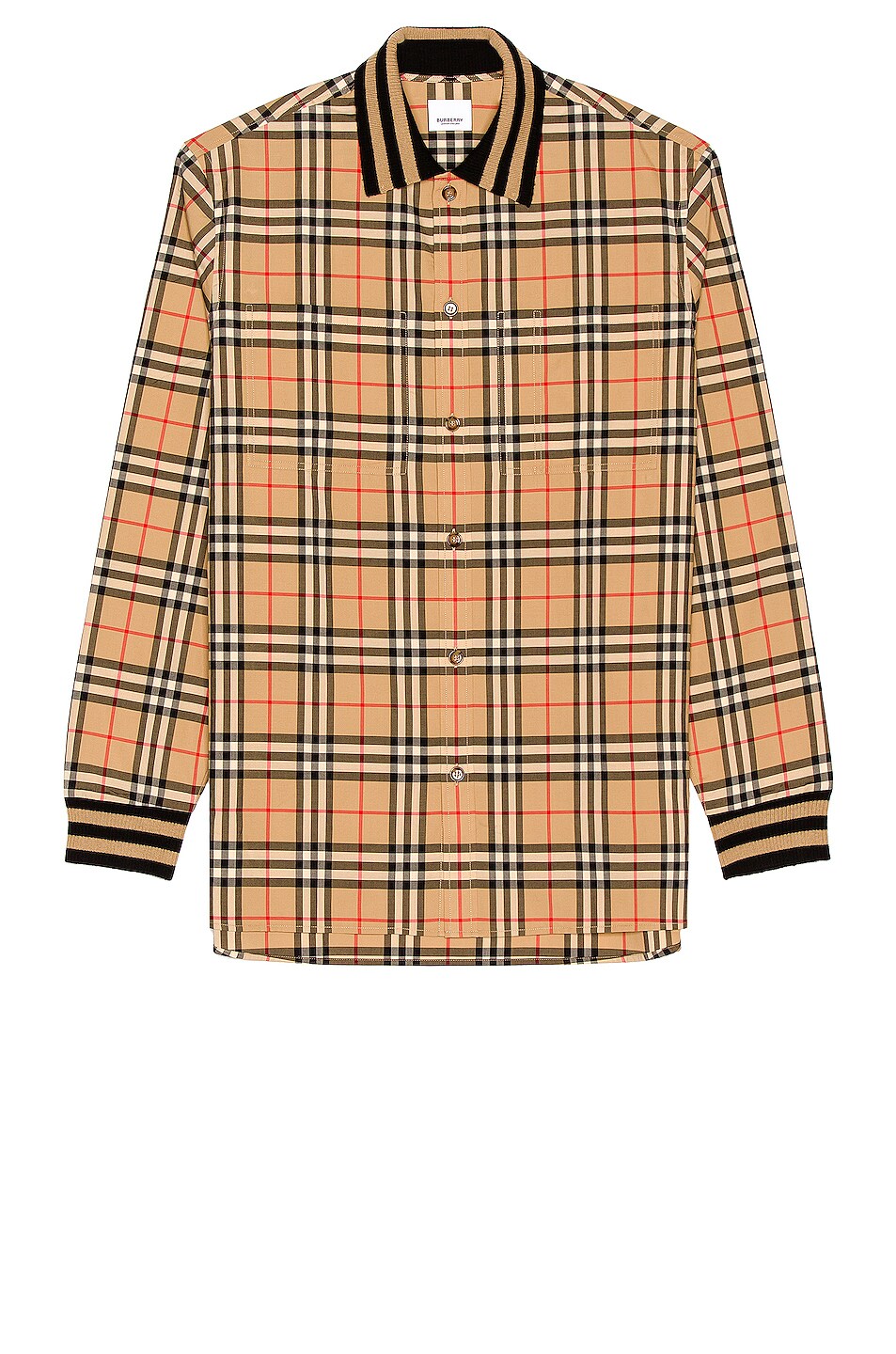 Image 1 of Burberry Towner Shirt in Archive Beige Check