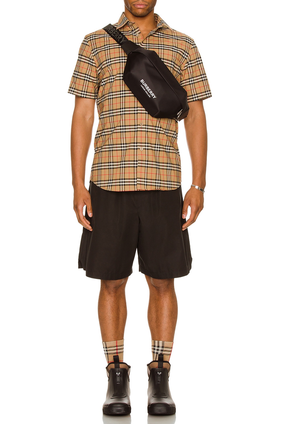 Image 1 of Burberry Simpson Casual Shirt in Archive Beige