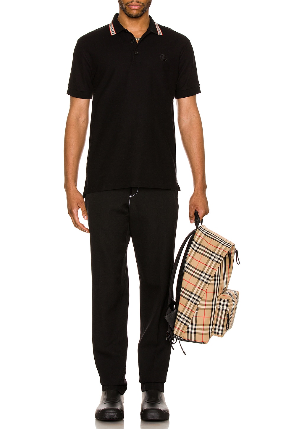 Image 1 of Burberry Pierson Polo in Black