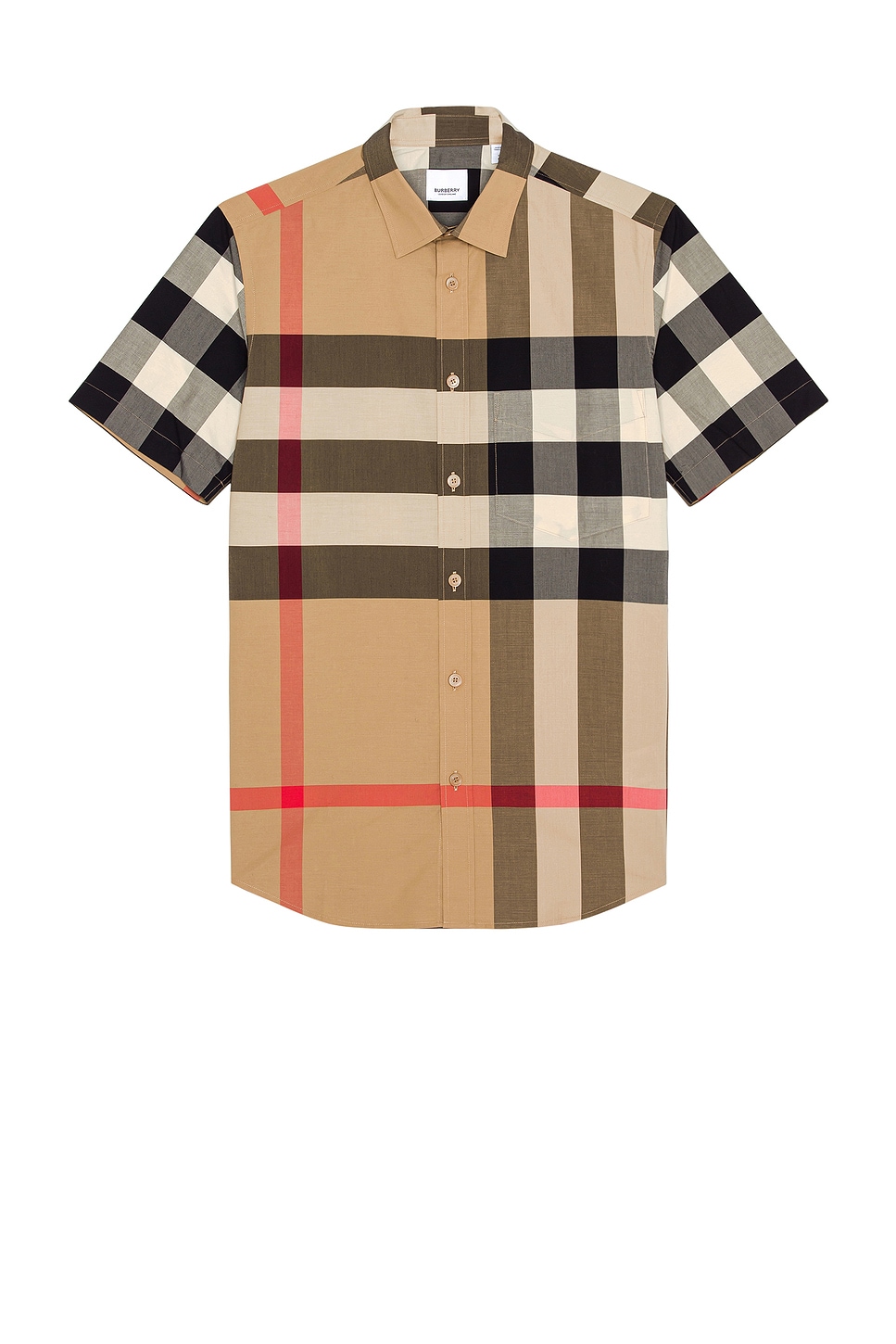 Image 1 of Burberry Somerton Casual Shirt in Archive Beige