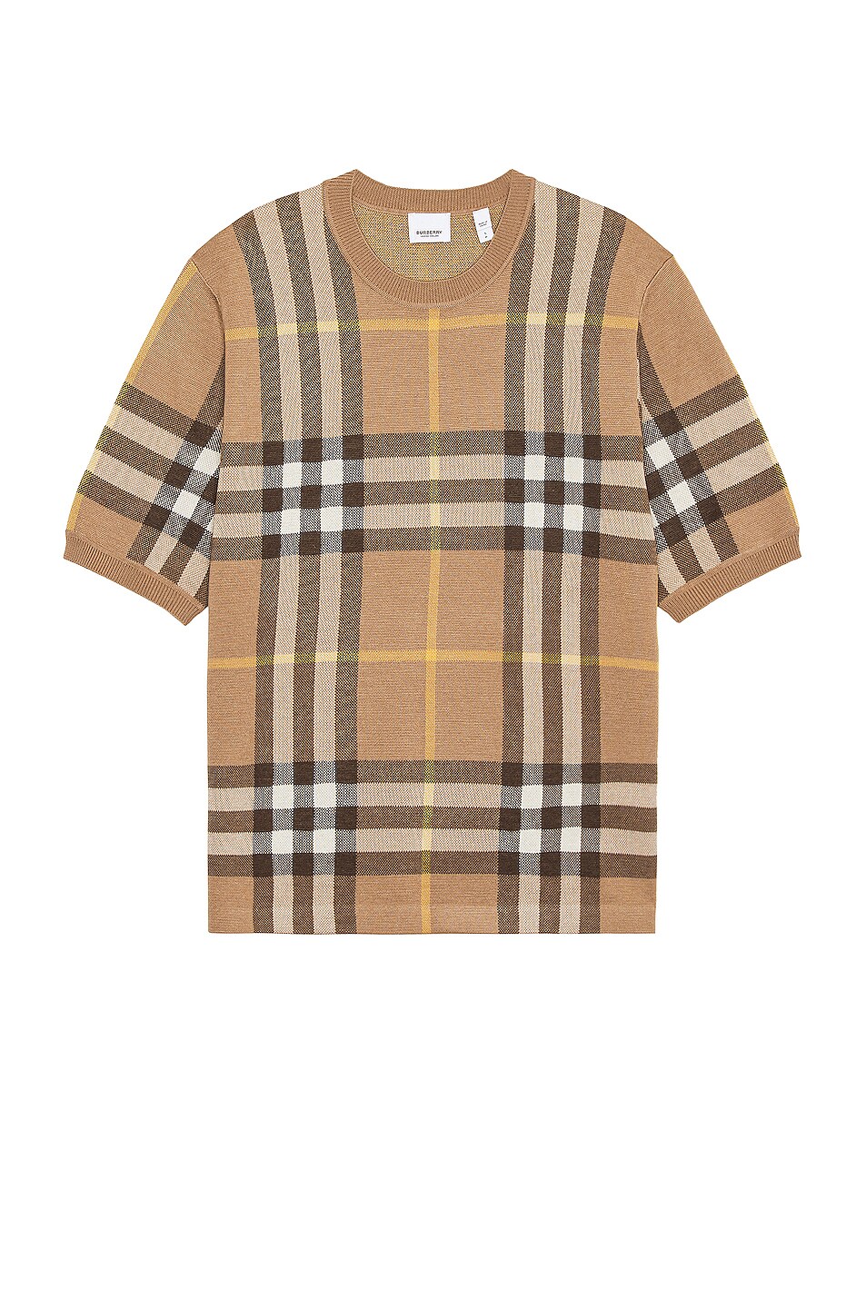 Image 1 of Burberry Wells Top in Truffle Check