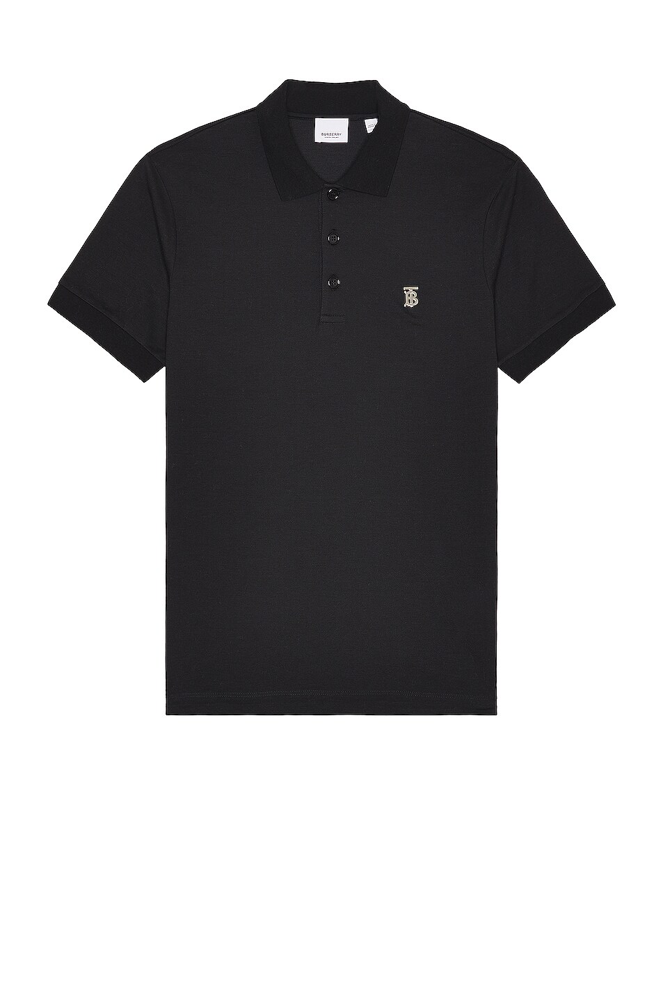 Image 1 of Burberry Lathbury Polo Top in Black