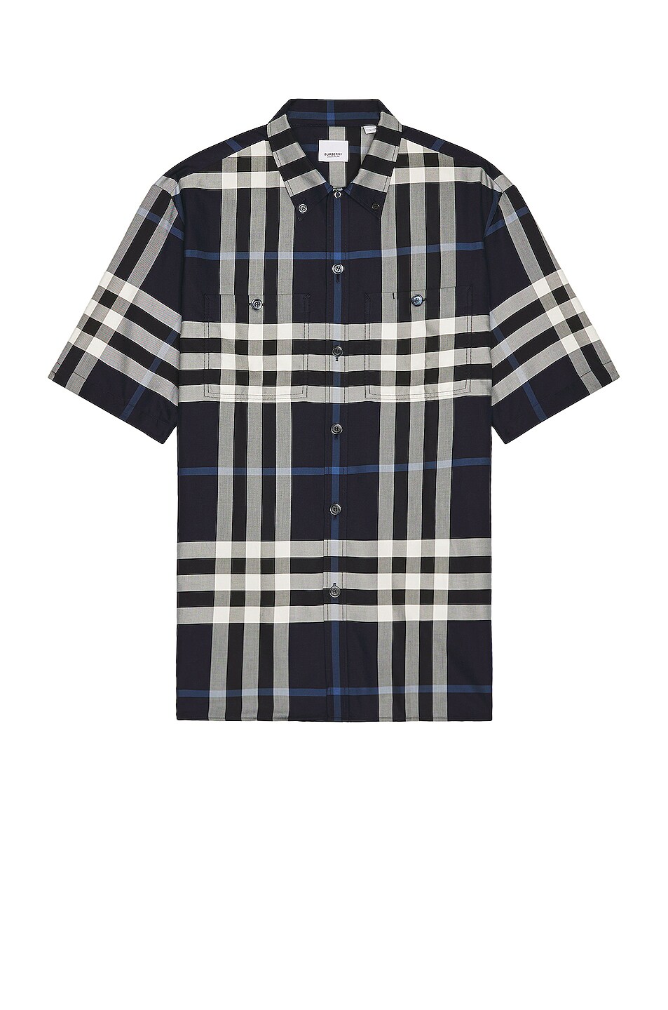 Image 1 of Burberry Willem Shirt in White & Blue