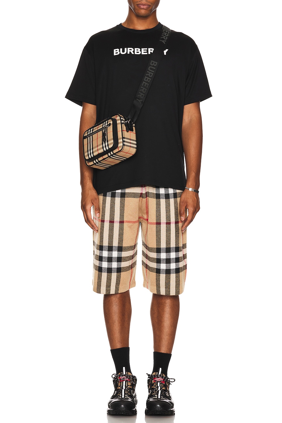 Image 1 of Burberry Harriston T-Shirt in Black