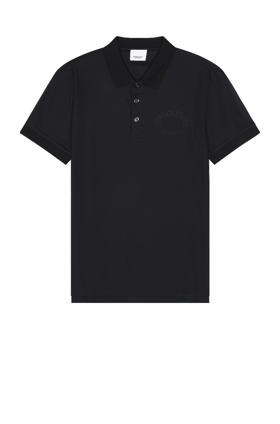 Image 1 of Burberry Walworth Crest Polo in Black