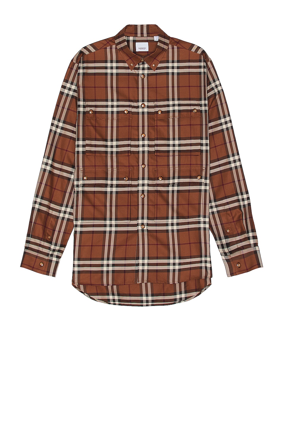 Image 1 of Burberry Top in Dark Birch Brown Check