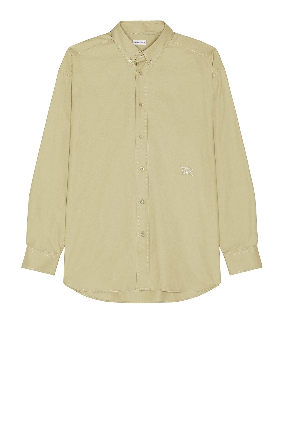 Image 1 of Burberry Long Sleeve Chest Pocket Shirt in Hunter