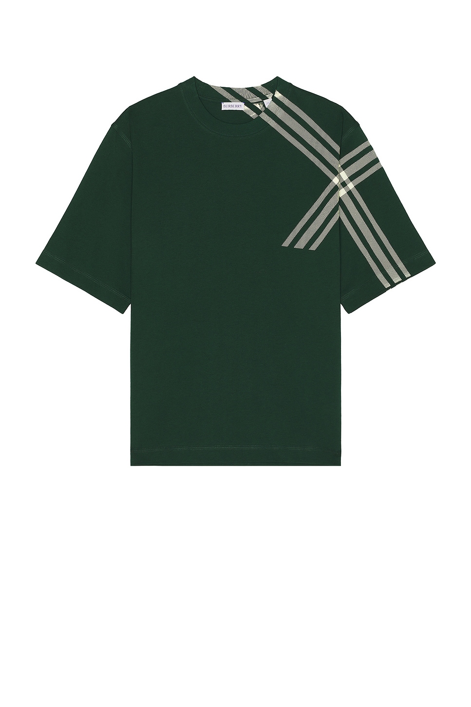 Image 1 of Burberry Check Pattern T-shirt in Ivy