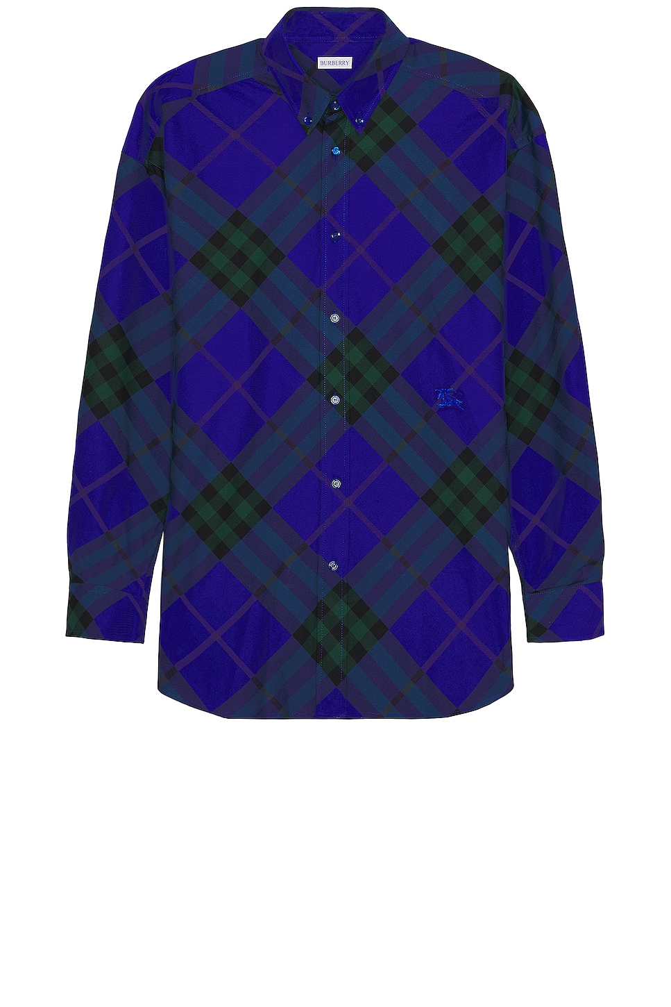 Image 1 of Burberry Long Sleeve Check Pattern Shirt in Knight Ip Check