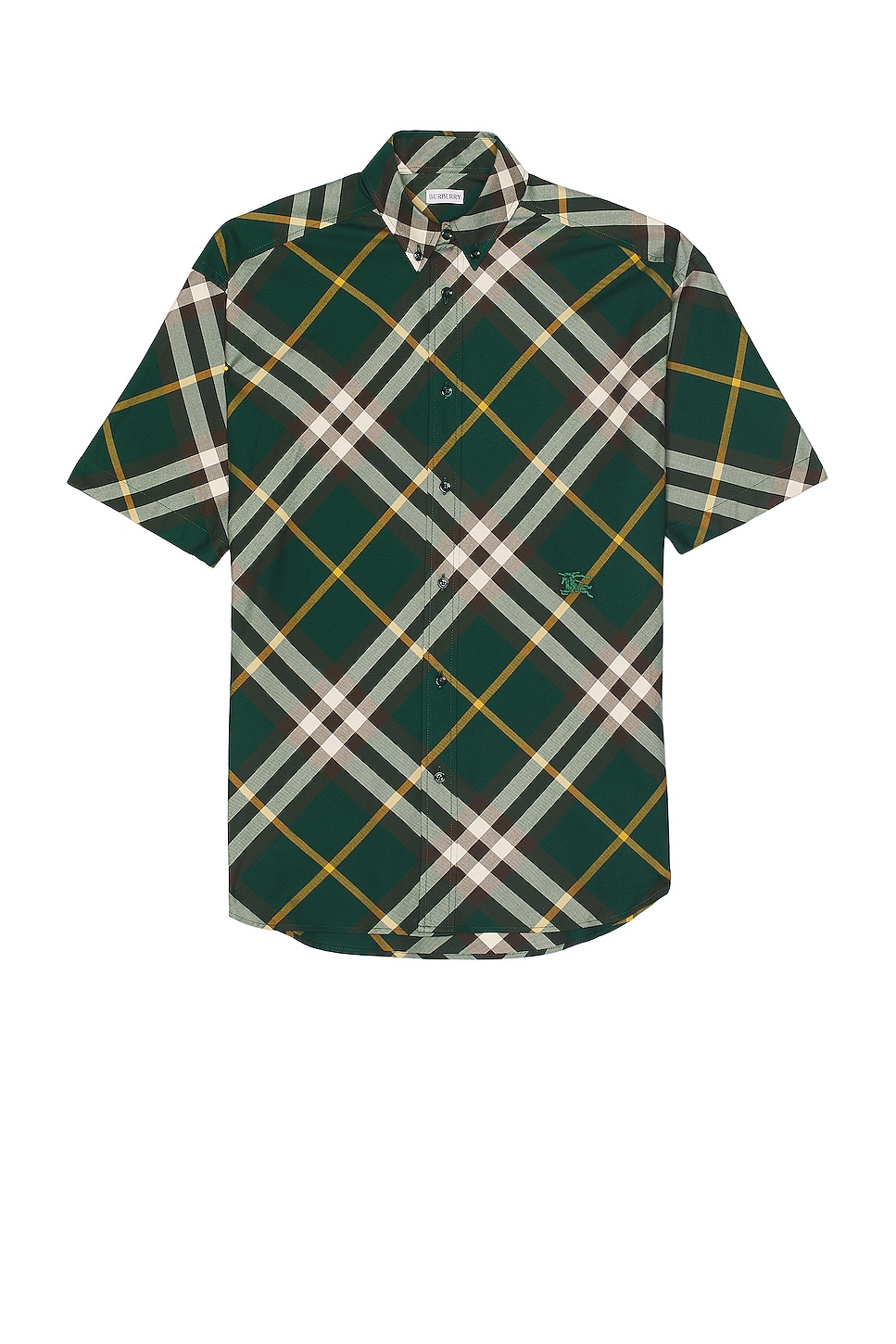 Image 1 of Burberry Short Sleeve Check Pattern Shirt in Ivy Ip Check