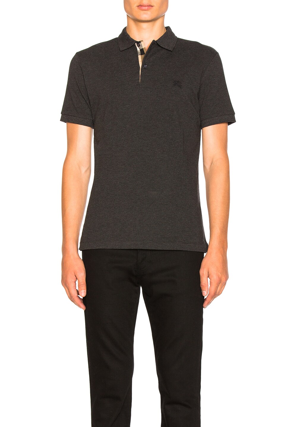 Image 1 of Burberry Core Polo in Dark Charcoal Melange