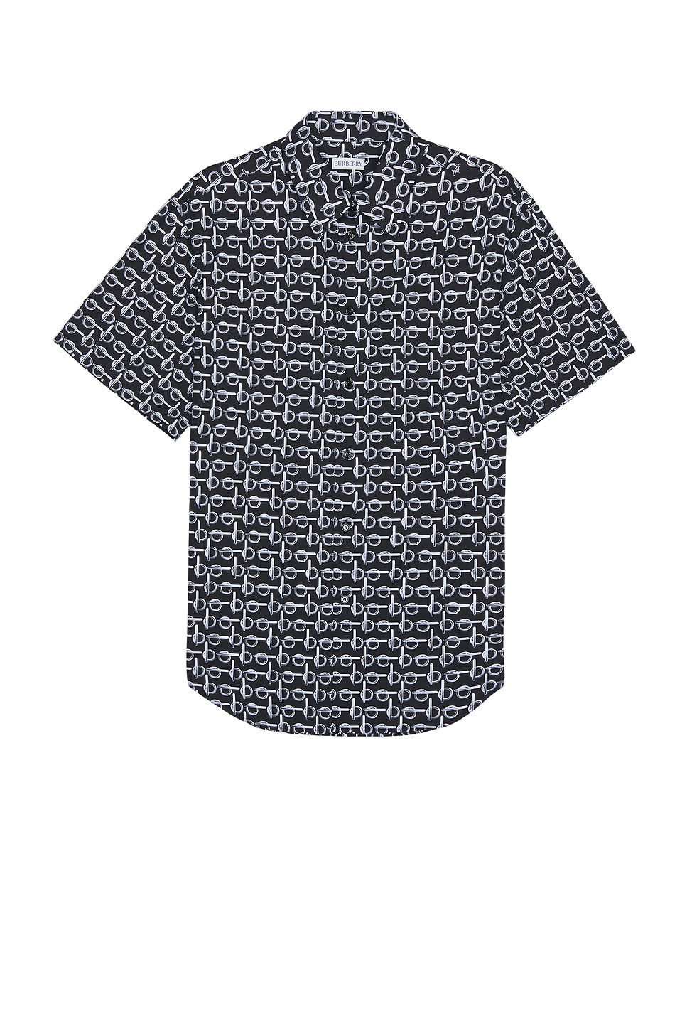 Image 1 of Burberry Print Shirt in Silver & Black