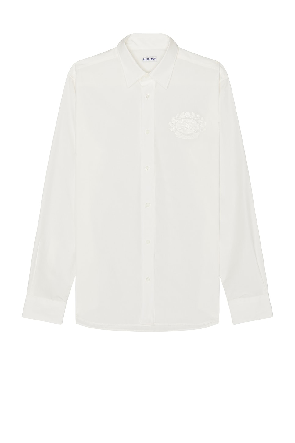 Shop Burberry Long Sleeve Shirt In Salt