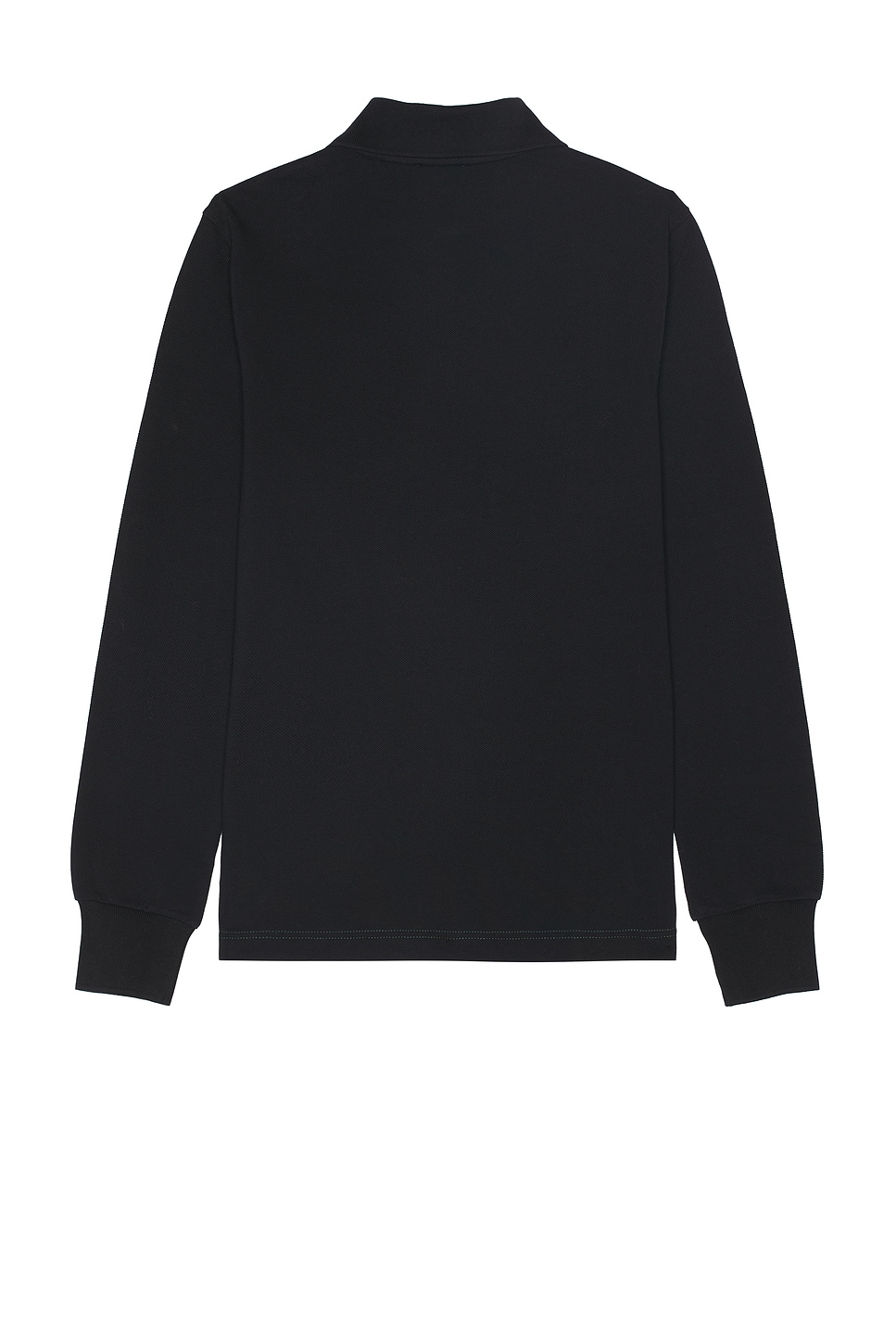 Shop Burberry Long Sleeve Polo In Black