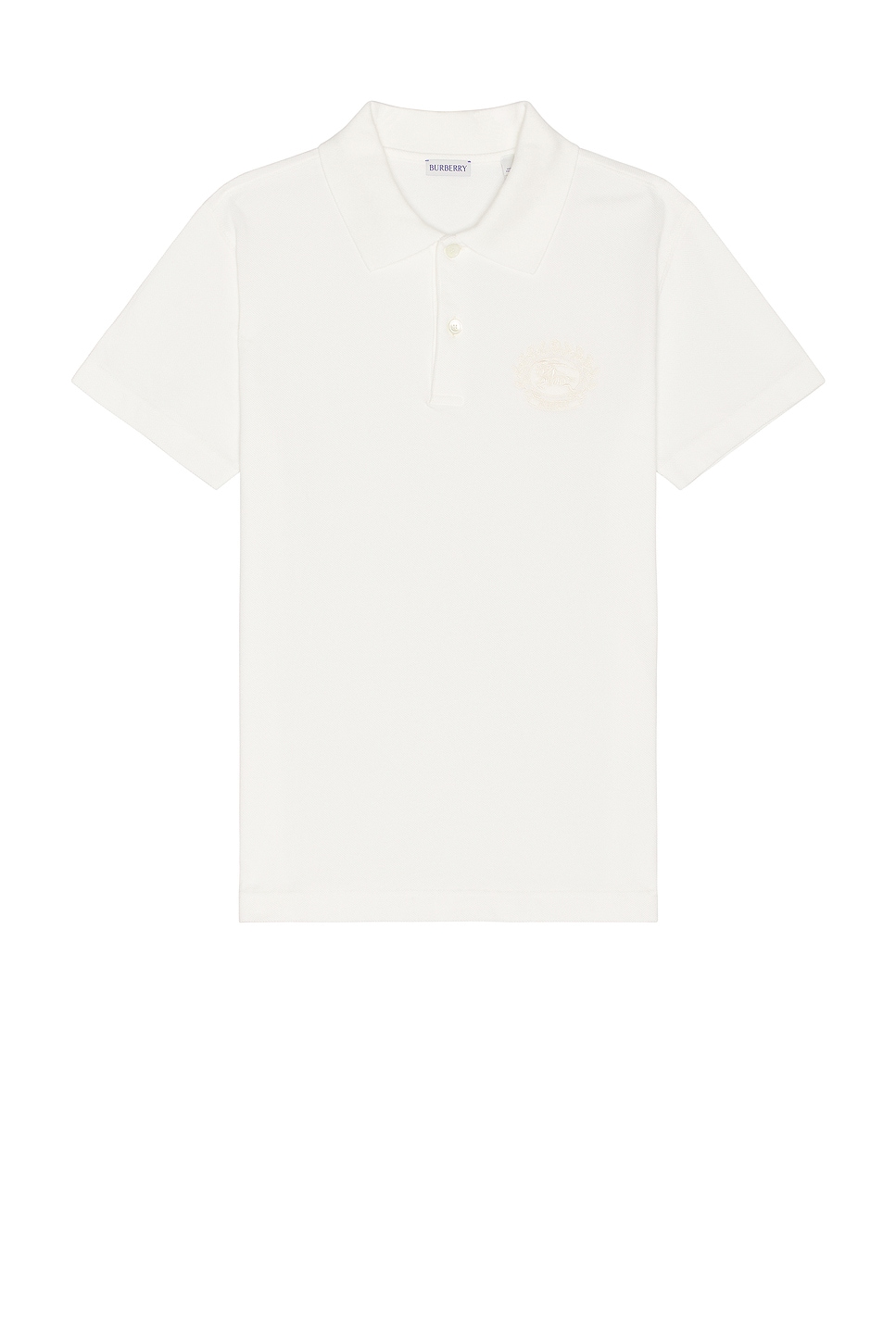 Image 1 of Burberry Short Sleeve Polo in Chalk