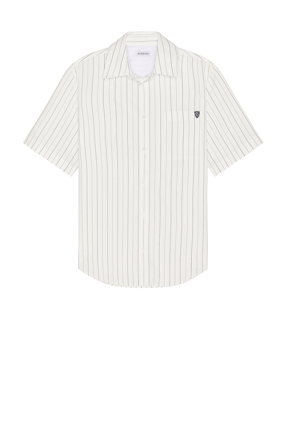 Image 1 of Burberry Short Sleeve Casual Shirt in String & Coal