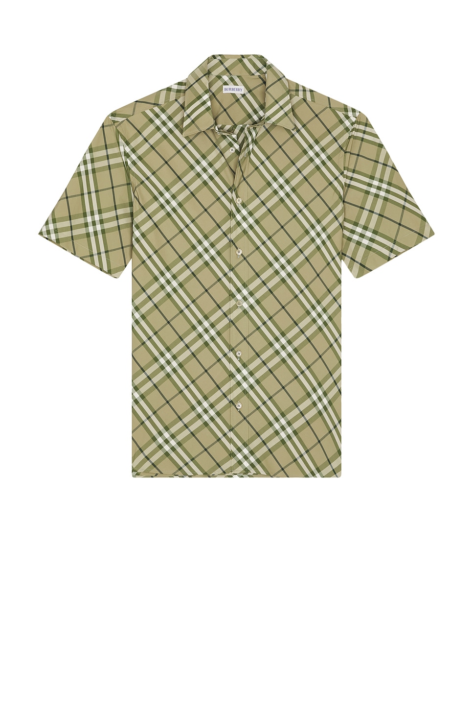 Image 1 of Burberry Bias Cut Check Casual Short Sleeve Shirt in Saxon IP Check