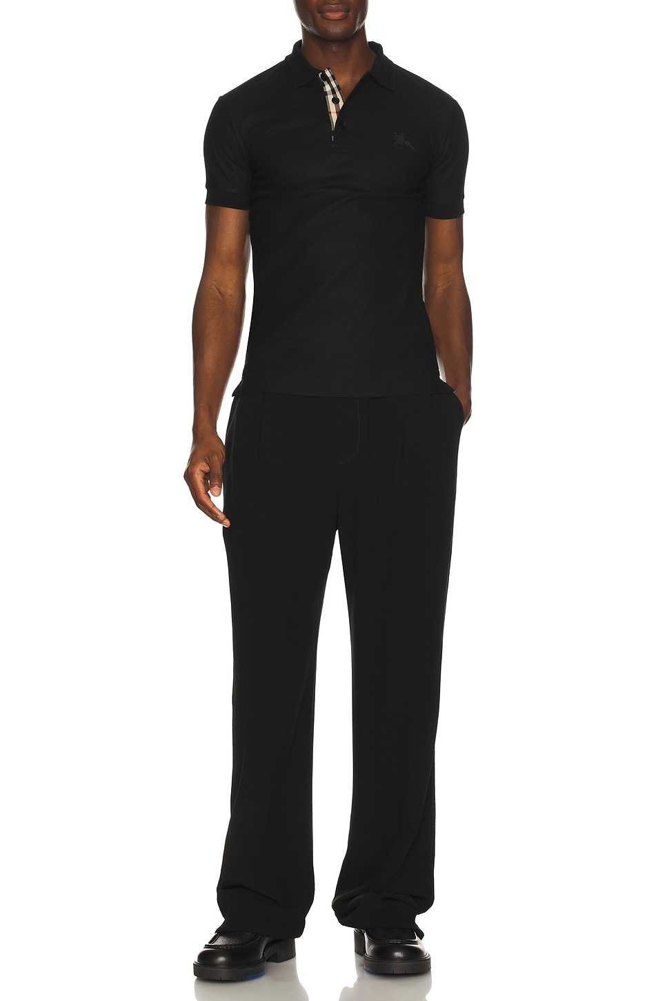 Image 1 of Burberry Eddie EKD Polo in Black