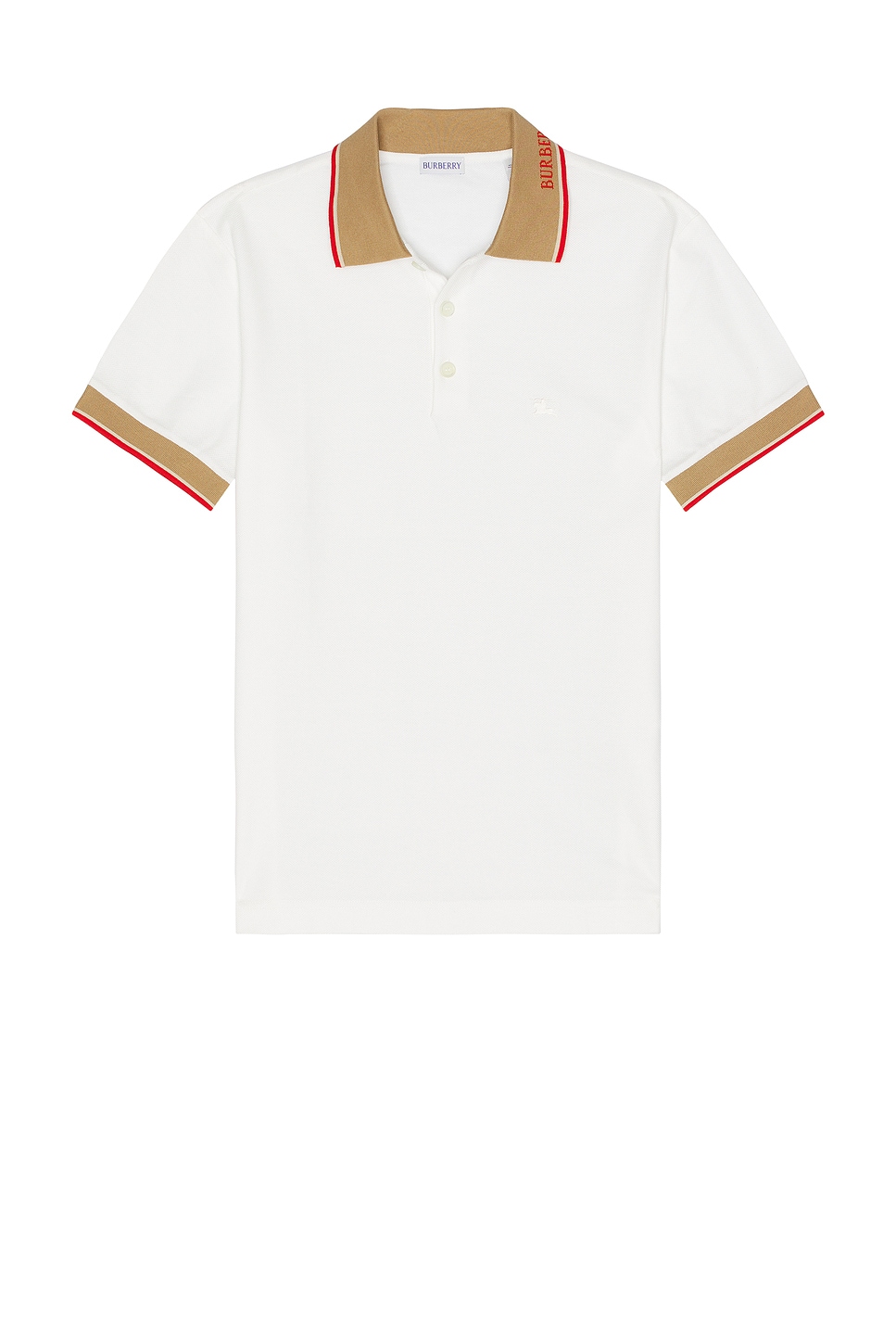 Collar Slim Fit Polo in White