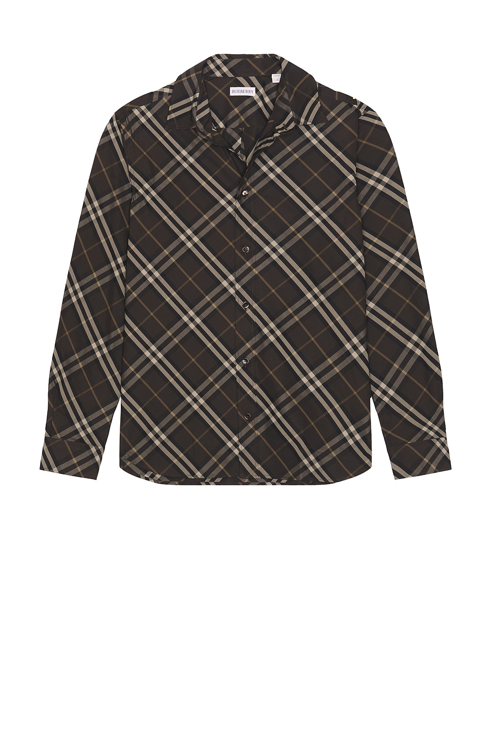 Image 1 of Burberry Robert Essentials Classic Long Sleeve Shirt in Truffle Check