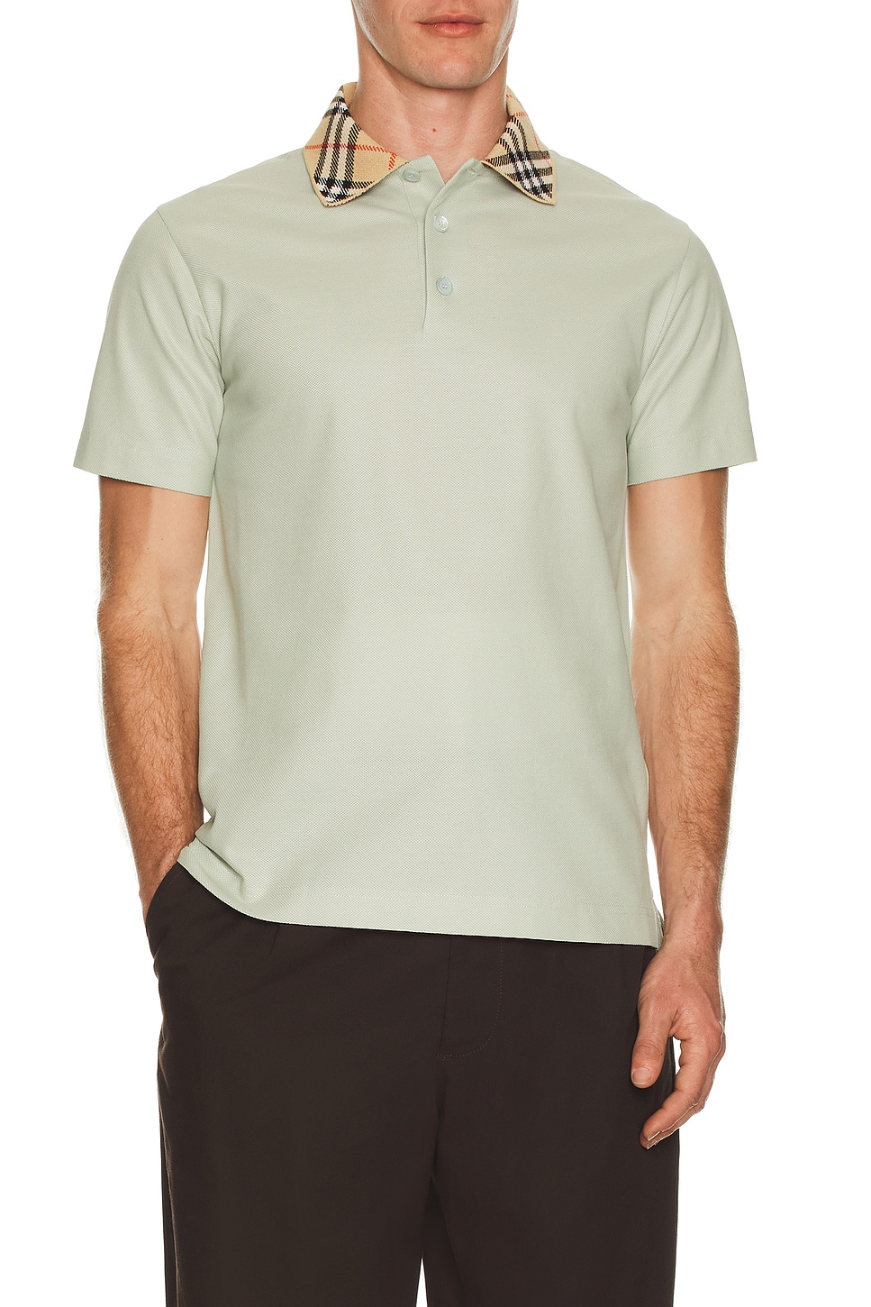 Image 1 of Burberry Evan Polo in Seafoam Green