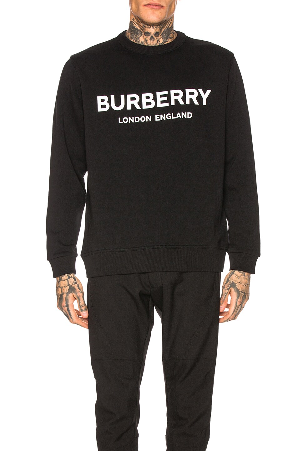 Image 1 of Burberry Logo Print Sweatshirt in Black